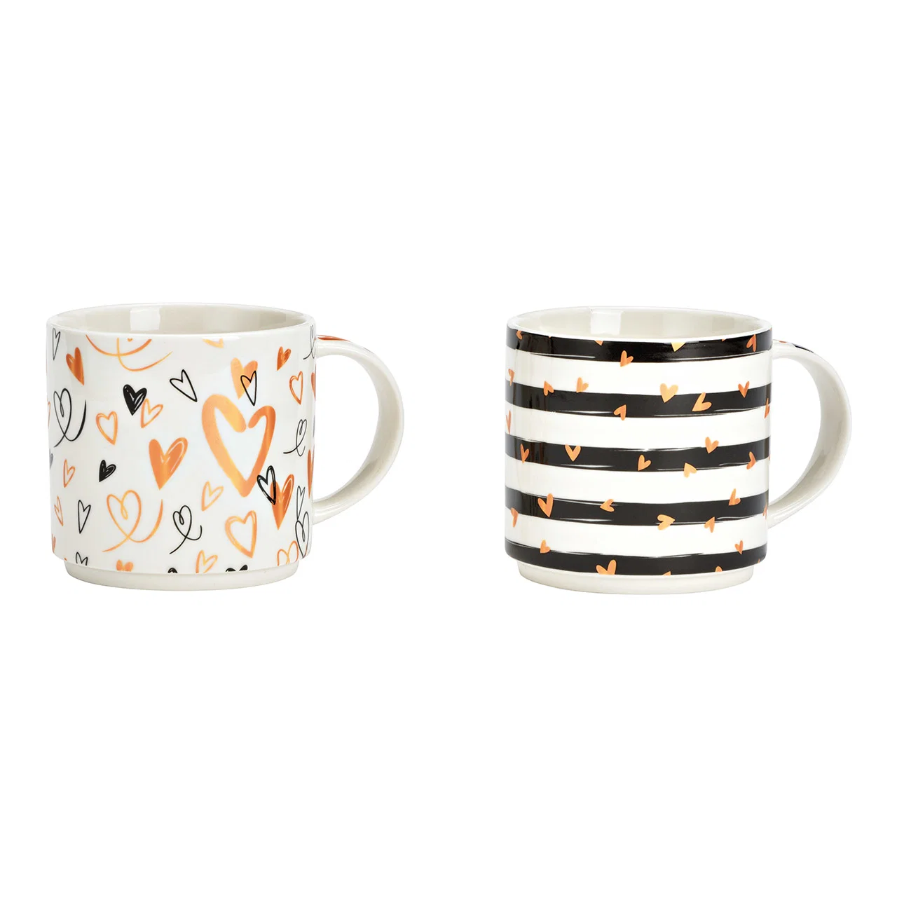 Hancai Porcelain Heart-Shaped Mug