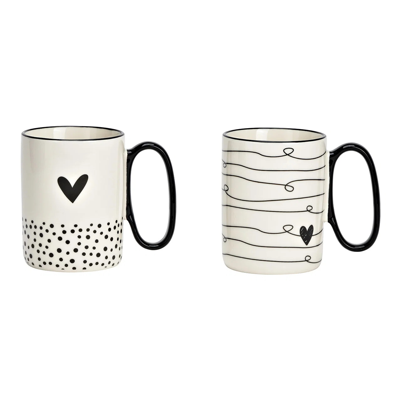Hancai Porcelain mug with heart decoration