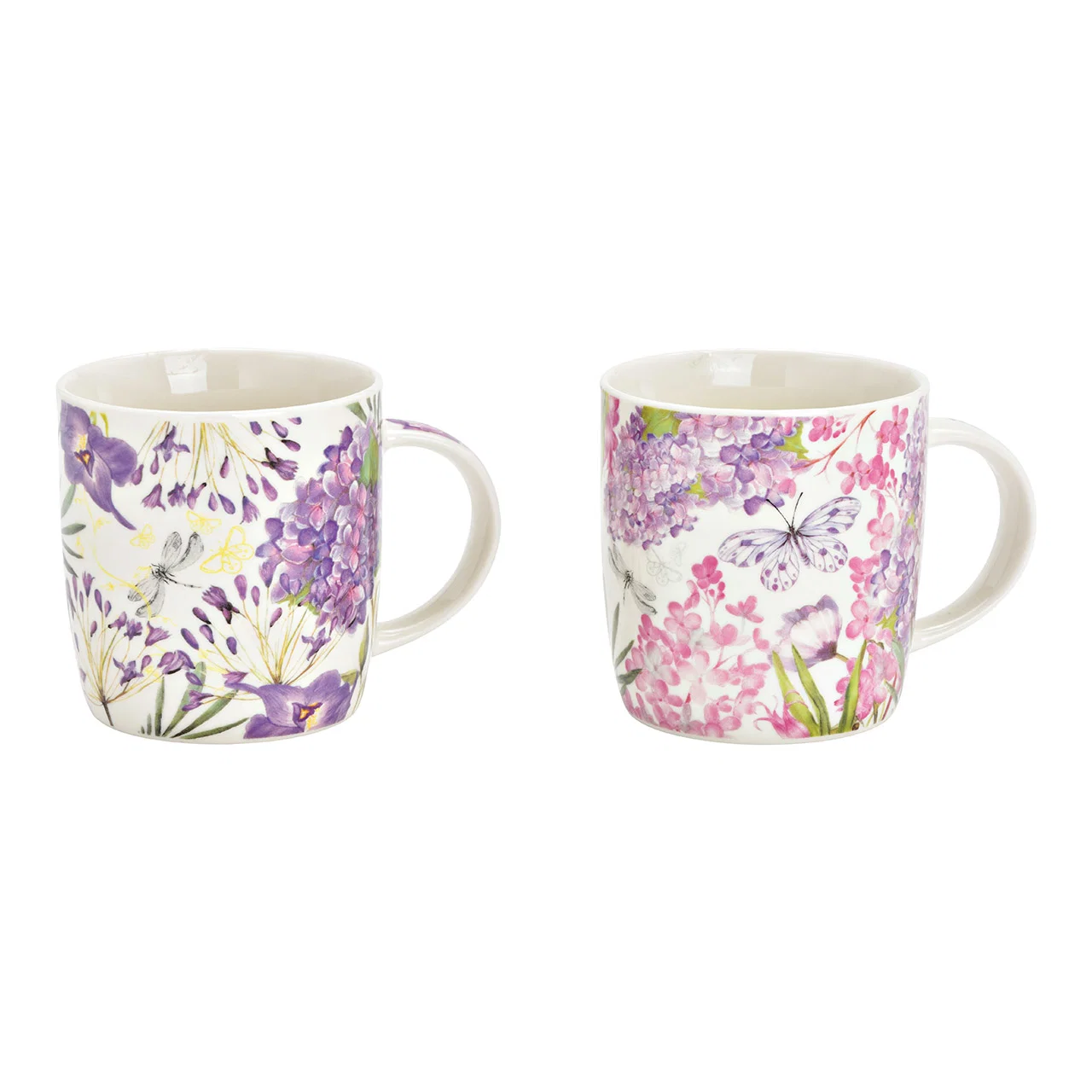 Hancai Porcelain mug with floral decoration