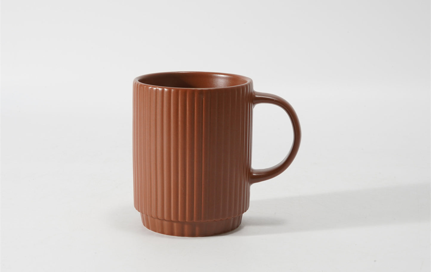Hancai Embossed matte glaze stacking mug