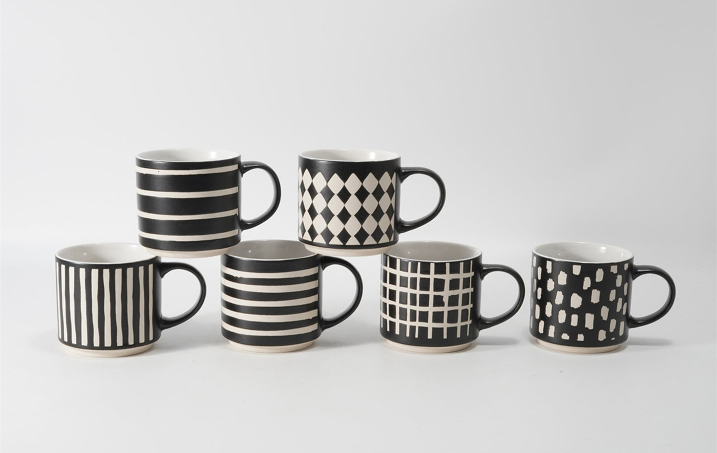 Hancai Unglazed foot color glaze silk screen mug