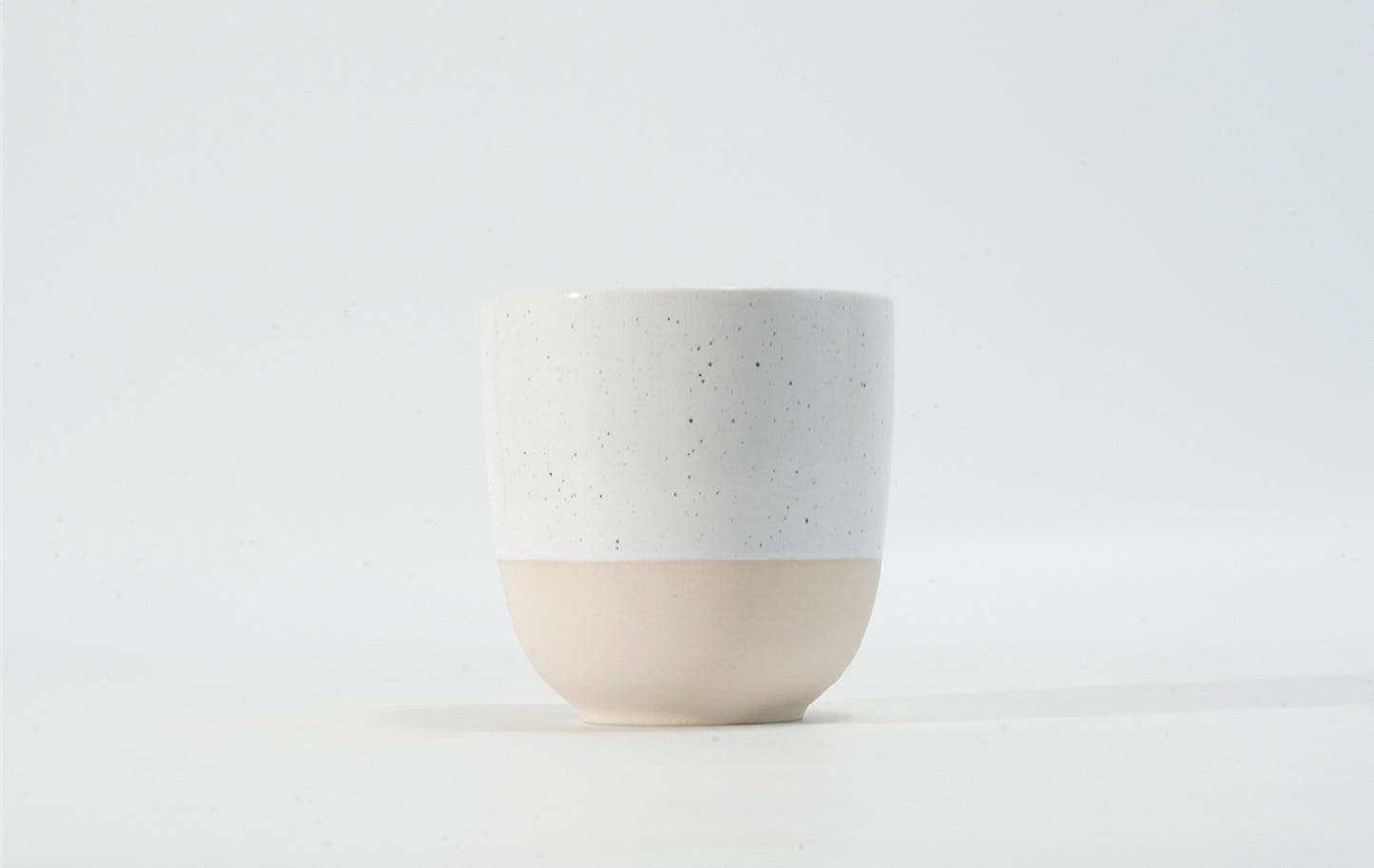 Hancai Unglazed foot Colour Glaze Handleless Mug with Speckle