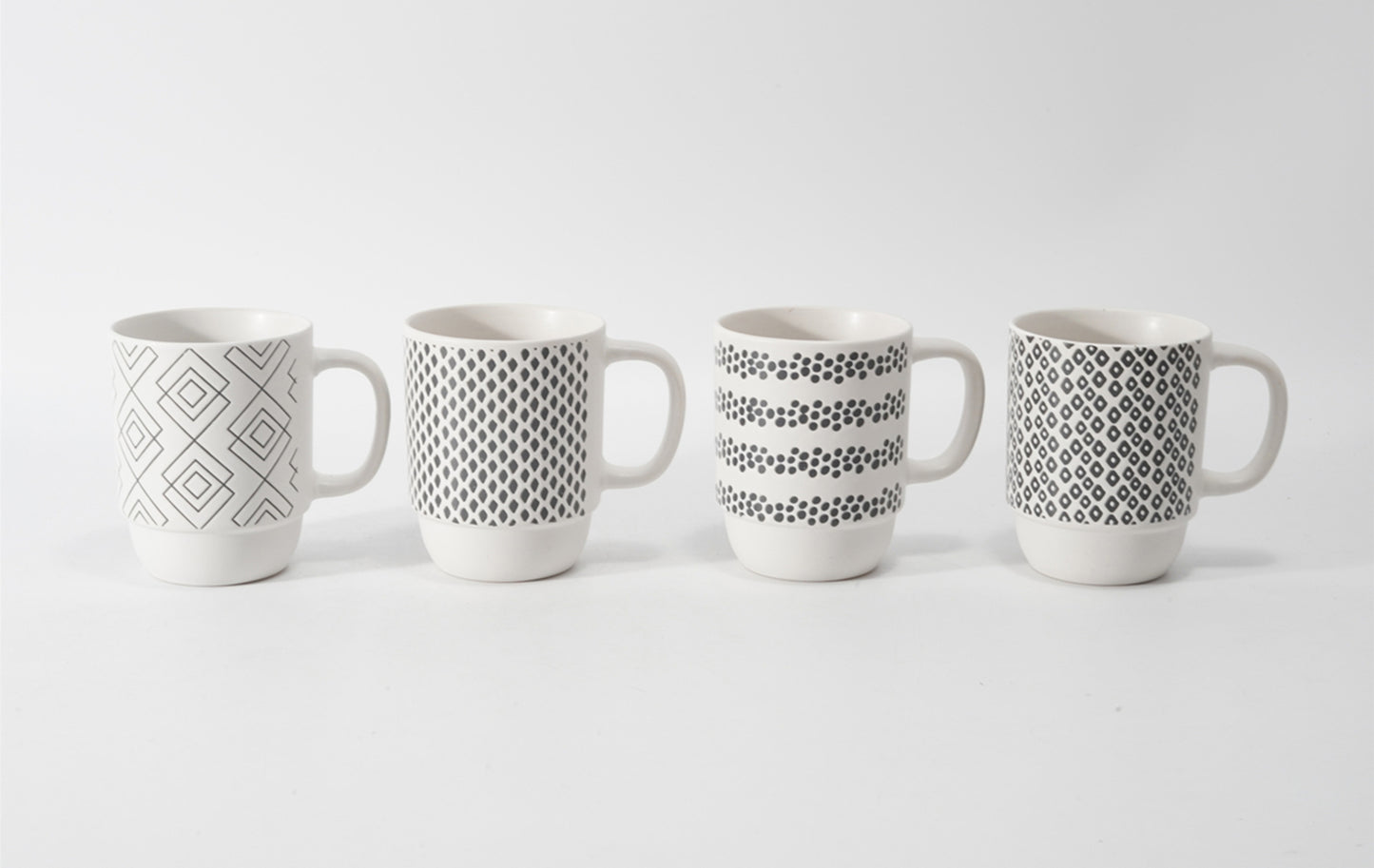 Hancai Color Glazed Stoneware Mug with Silk-Screen