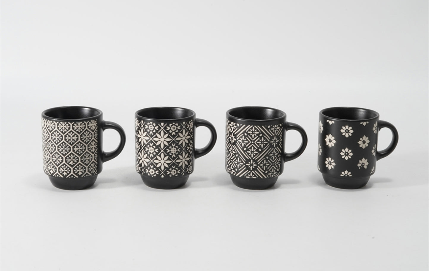 Hancai Color Glazed Stoneware Mug with Silk-Screen