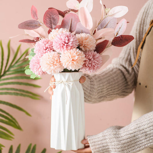 Hancai Nordic Modern Ceramic Origami Hydroponic Vase Soft Decoration for Living Room or Home Desktop Direct Supply