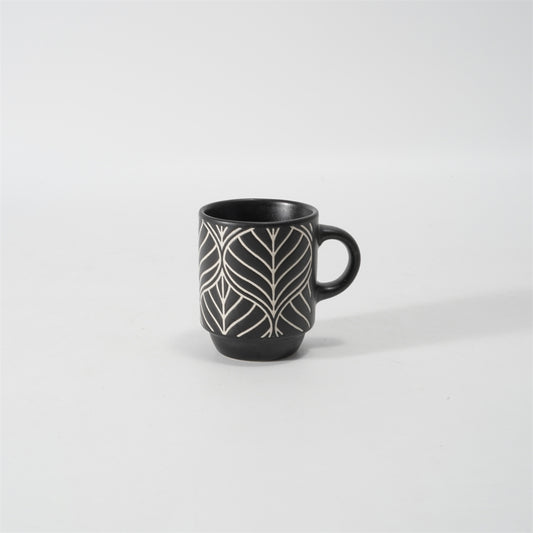 Hancai Color Glazed Stoneware Mug with Silk-Screen
