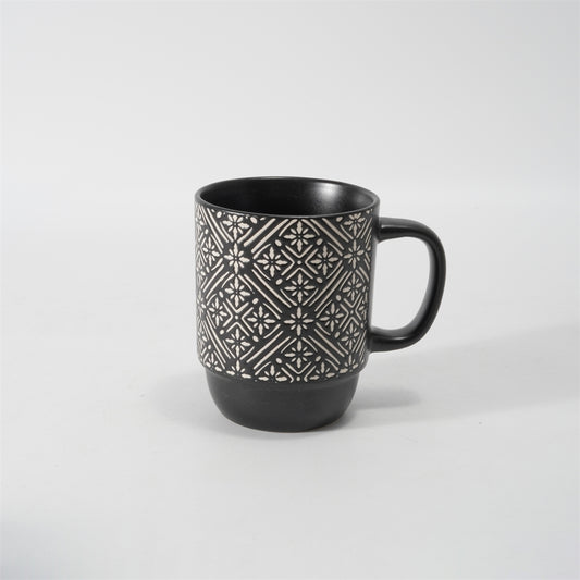 Hancai Color Glazed Stoneware Mug with Silk-Screen