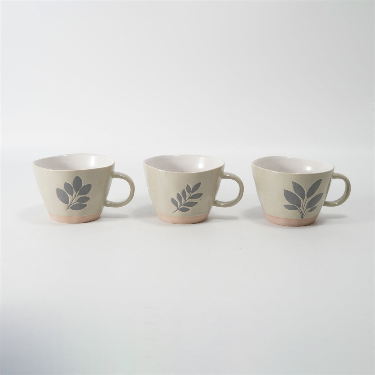 Hancai Unglaze foot color glaze mug with silk screen