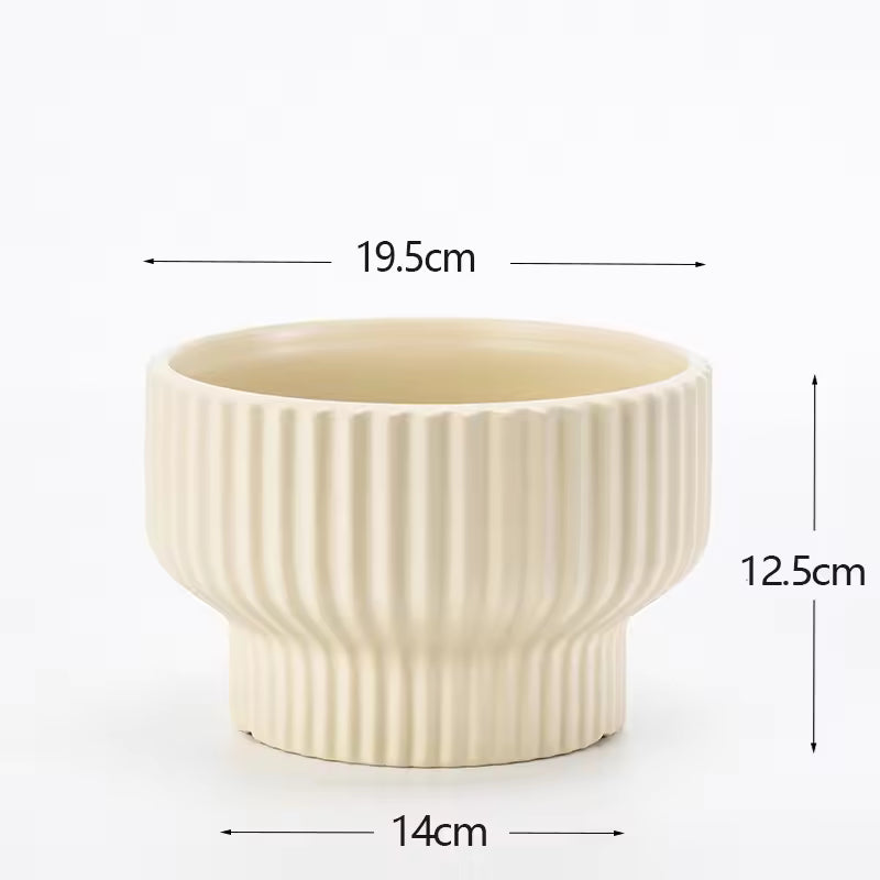 Hancai Flower pot Ceramic Simple Breathable Orchid Gardening Potted Plant Factory Wholesale