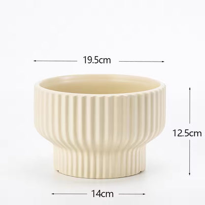 Hancai Flower pot Ceramic Simple Breathable Orchid Gardening Potted Plant Factory Wholesale
