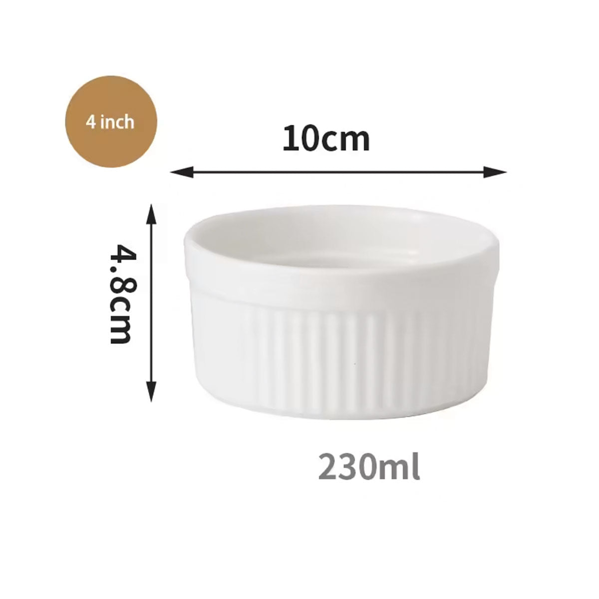 Hancai Hot Selling Multi-color Ceramic Baking Bowl 2.5 Inch 4 Inch Macaron Color Oven Steamer Cake Pudding Snack Dessert Bowl