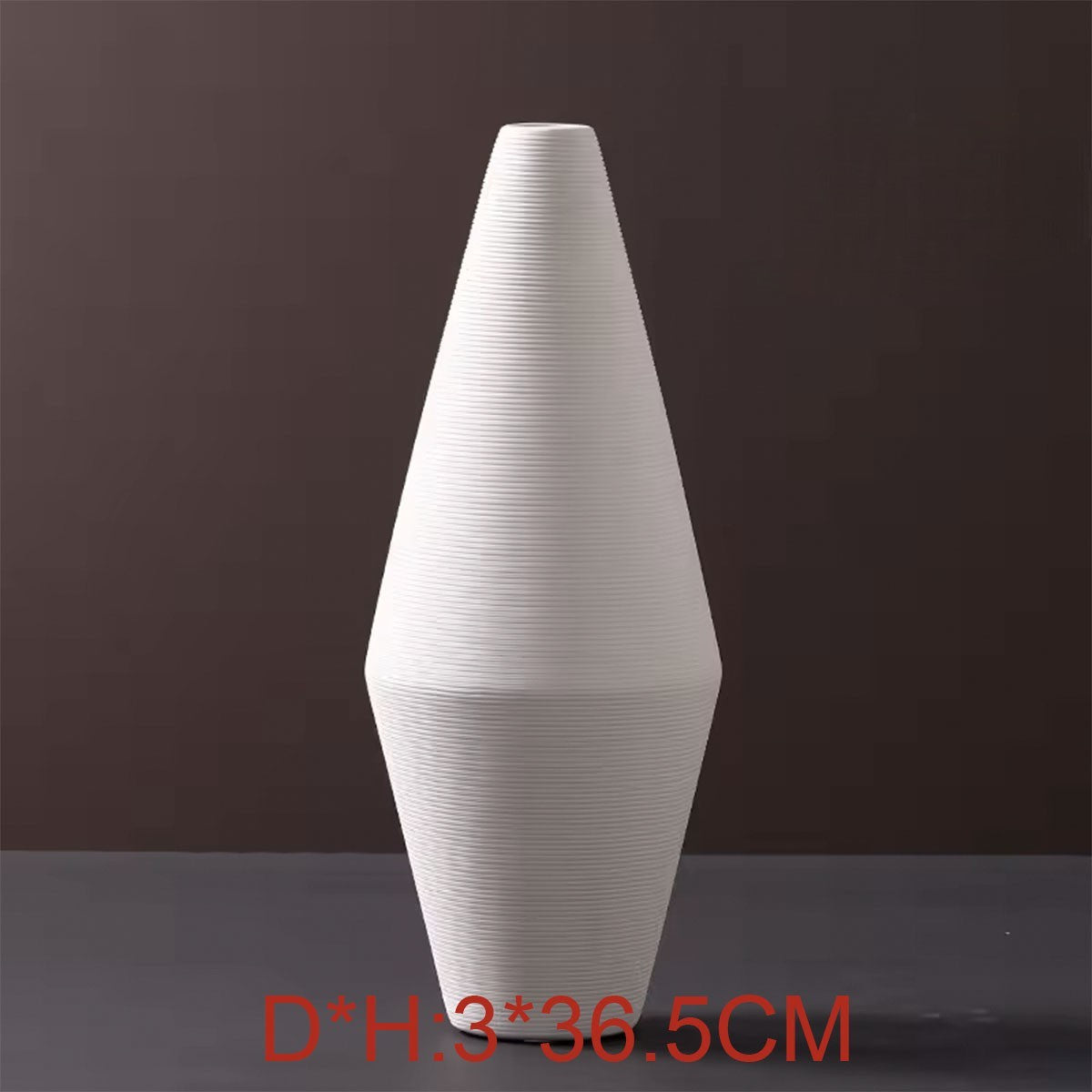 Hancai Ceramic Vases Nordic Minimalism Style Decoration White Modern Geometric Decorative Flowers Vases White Matt Screw-thread Vase