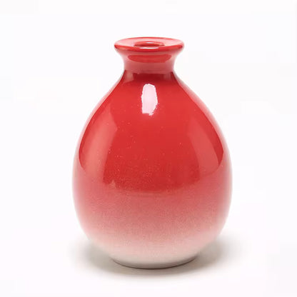 Hancai 250ml Chinese Style Colorful Wine Pot Household Ceramic Wine Bottle With Cork Stopper