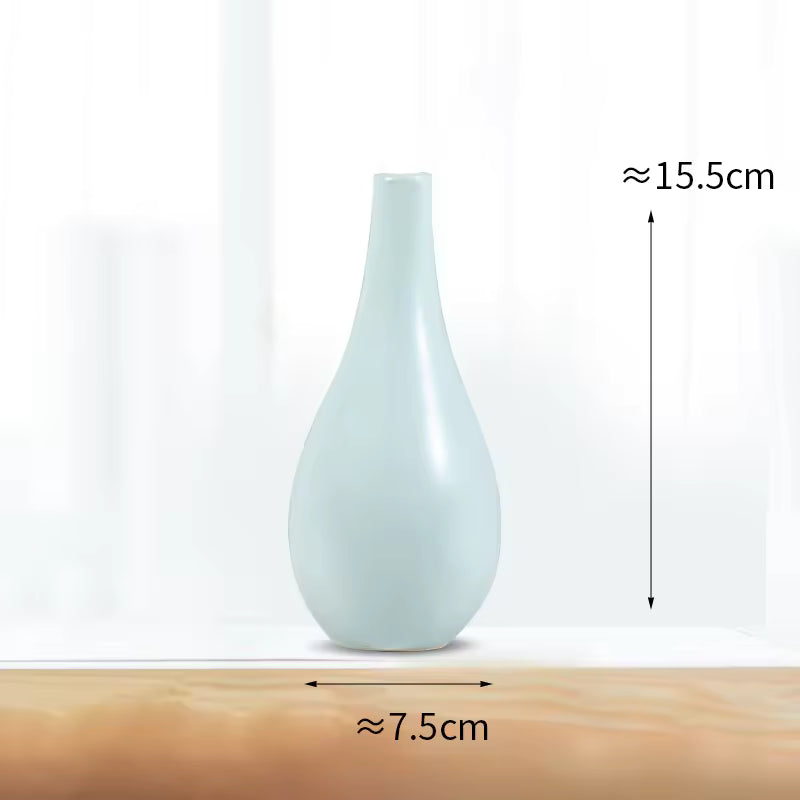 Hancai Bunte Porzellan Knospen-Kunst Blumen Vase Moderne Heim Hochzeit Tischdekoration Keramikvasen