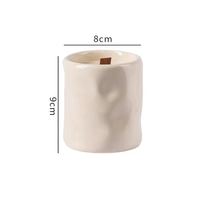 Hancai  Ceramic Jars for Candles Aromatherapy Candle Cup DIY Empty Candle Holder Decoration Soybean Wax Container