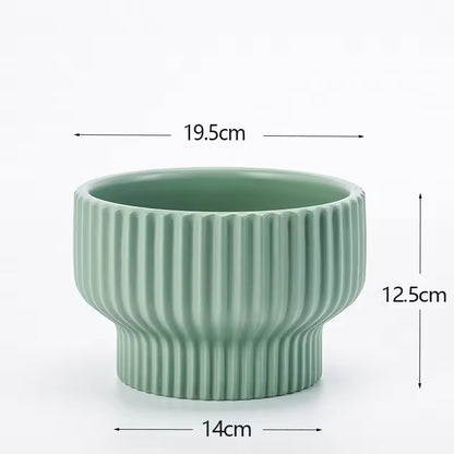 Hancai Flower pot Ceramic Simple Breathable Orchid Gardening Potted Plant Factory Wholesale
