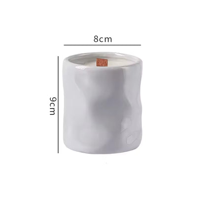 Hancai  Ceramic Jars for Candles Aromatherapy Candle Cup DIY Empty Candle Holder Decoration Soybean Wax Container