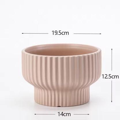 Hancai Flower pot Ceramic Simple Breathable Orchid Gardening Potted Plant Factory Wholesale