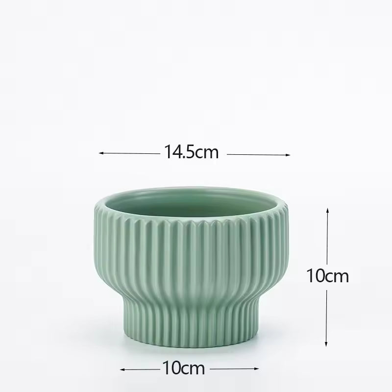 Hancai Flower pot Ceramic Simple Breathable Orchid Gardening Potted Plant Factory Wholesale