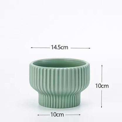 Hancai Flower pot Ceramic Simple Breathable Orchid Gardening Potted Plant Factory Wholesale