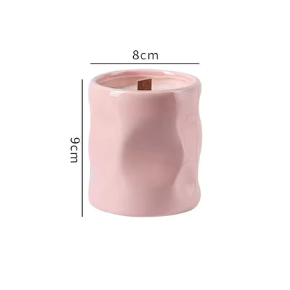Hancai  Ceramic Jars for Candles Aromatherapy Candle Cup DIY Empty Candle Holder Decoration Soybean Wax Container