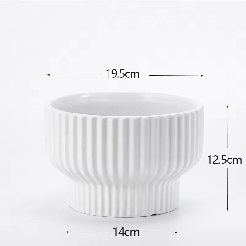 Hancai Flower pot Ceramic Simple Breathable Orchid Gardening Potted Plant Factory Wholesale