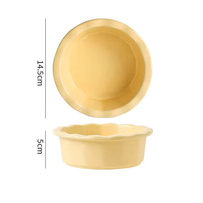 Hancai 5.5 Inch Ceramic Mini Pie Pans Small Baking Pie Dish Plate Deep Dish Plate Kitchen Bakeware Pot Pans for Quiches, Tarts
