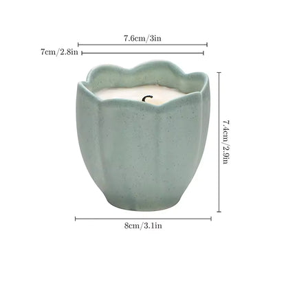 Hancai  New Custom logo Vintage Unique Candles Container Jar Wholesale Luxury Emoceramic Candle Holder