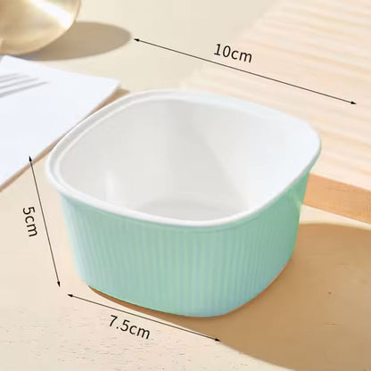 Hancai Hot Selling Multi-color Ceramic Baking Bowl 2.5 Inch 4 Inch Macaron Color Oven Steamer Cake Pudding Snack Dessert Bowl