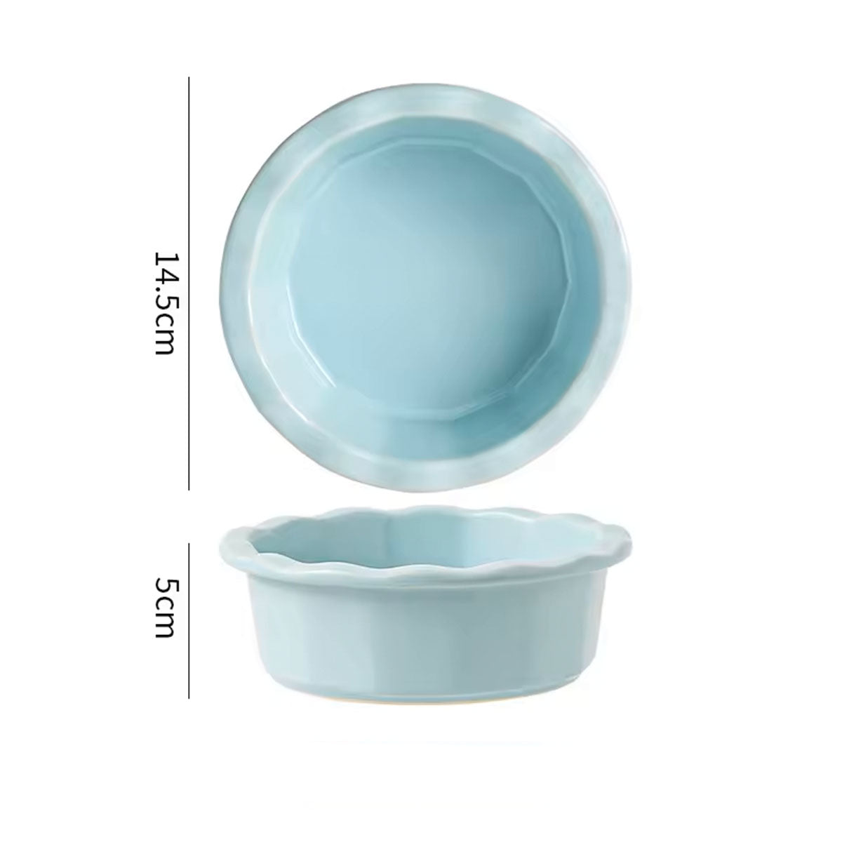 Hancai 5.5 Inch Ceramic Mini Pie Pans Small Baking Pie Dish Plate Deep Dish Plate Kitchen Bakeware Pot Pans for Quiches, Tarts