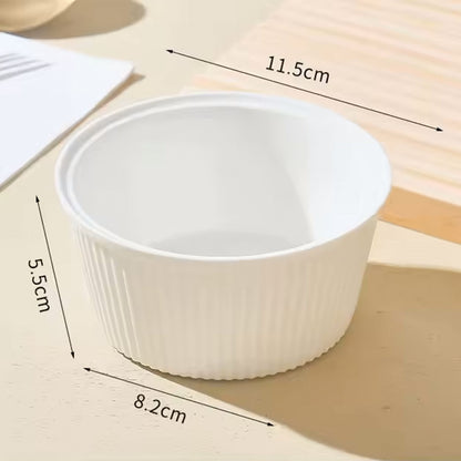 Hancai Hot Selling Multi-color Ceramic Baking Bowl 2.5 Inch 4 Inch Macaron Color Oven Steamer Cake Pudding Snack Dessert Bowl