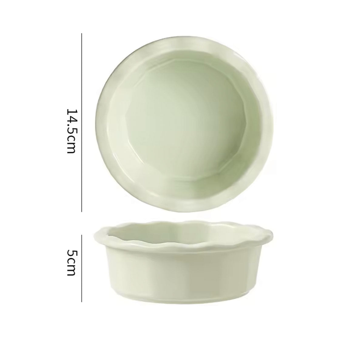 Hancai 5.5 Inch Ceramic Mini Pie Pans Small Baking Pie Dish Plate Deep Dish Plate Kitchen Bakeware Pot Pans for Quiches, Tarts