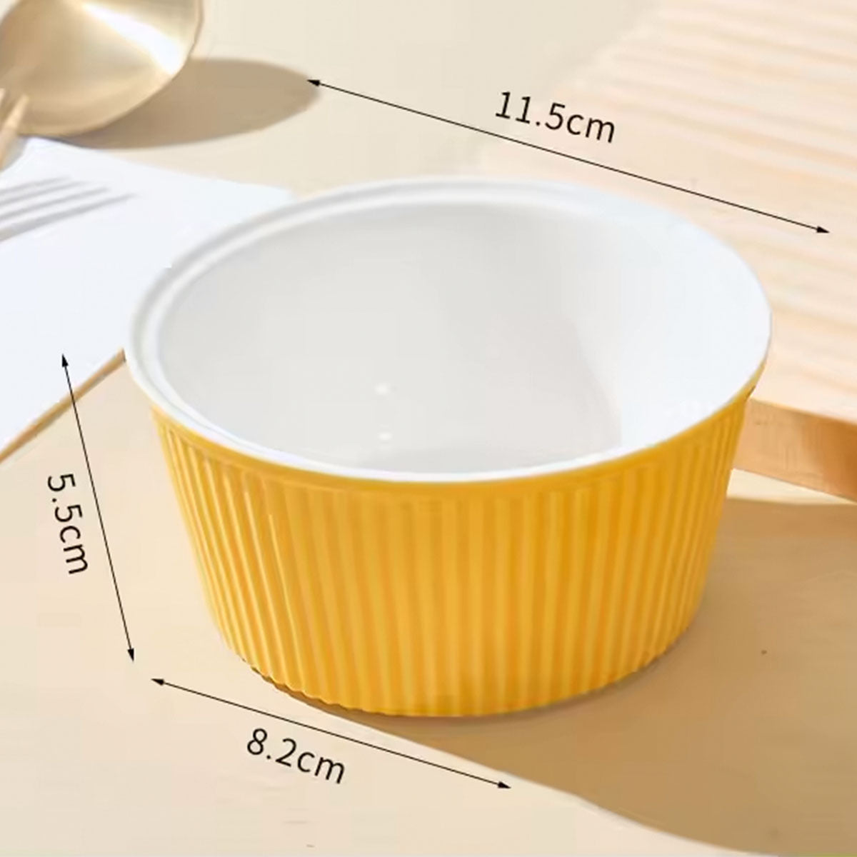 Hancai Hot Selling Multi-color Ceramic Baking Bowl 2.5 Inch 4 Inch Macaron Color Oven Steamer Cake Pudding Snack Dessert Bowl