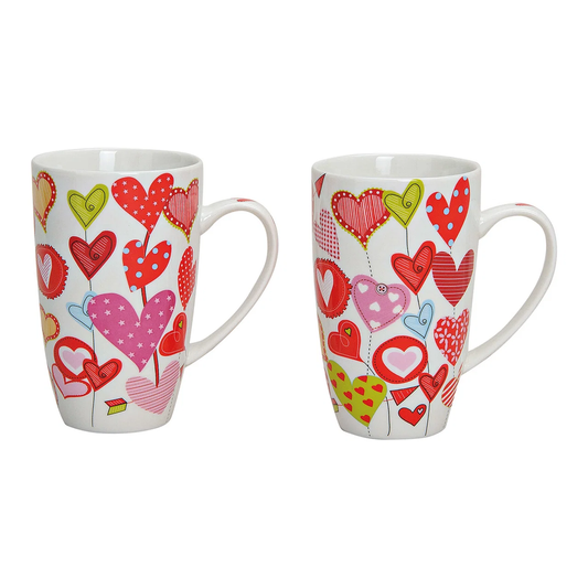 Hancai Porcelain Heart-Shaped Mug