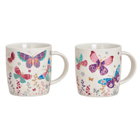 Hancai Porcelain Butterfly Meadow Mug