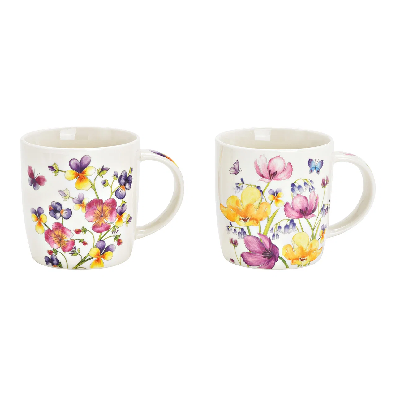 Hancai Porcelain mug with floral decoration