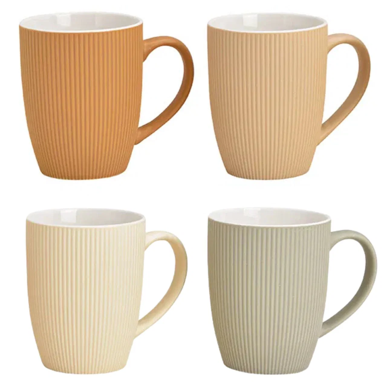 Hancai 3D striped stoneware mug