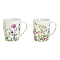 Hancai Porcelain mug with flower meadow design
