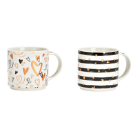 Hancai Porcelain Heart-Shaped Mug