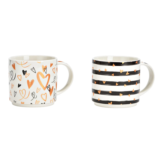 Hancai Porcelain Heart-Shaped Mug