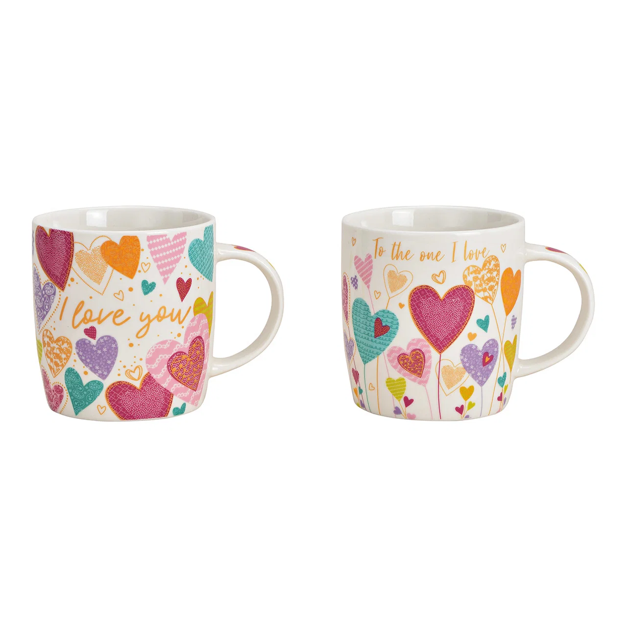 Hancai Porcelain Heart-Shaped Mug