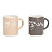 Hancai I love Friday mug made of porcelain