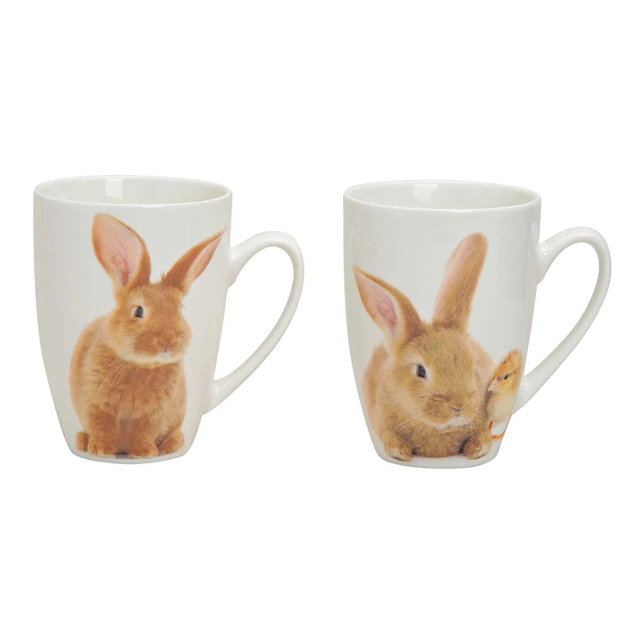 Hancai Porcelain mug with rabbit decoration