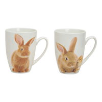 Hancai Porcelain mug with rabbit decoration