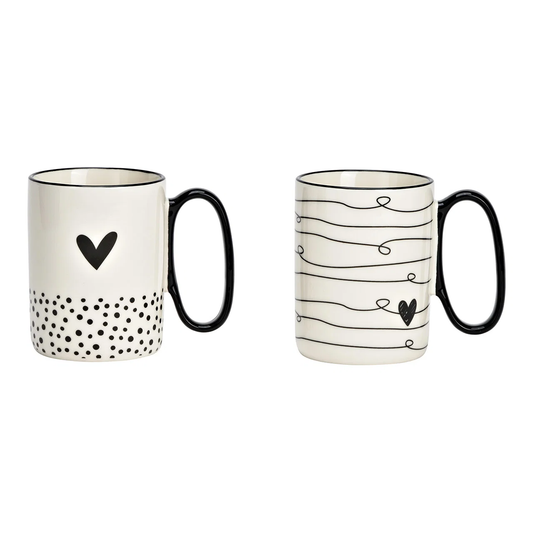 Hancai Porcelain mug with heart decoration