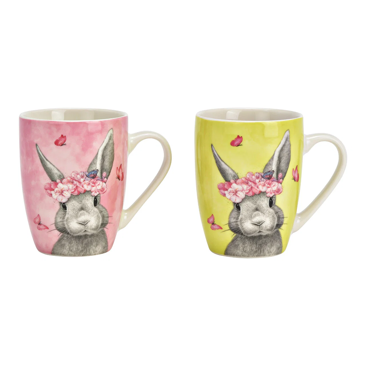 Hancai Porcelain mug with Bunny Love design