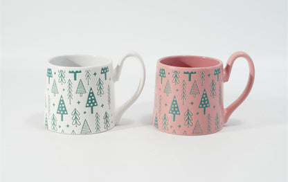 Hancai Colour glzae mug with silk screen