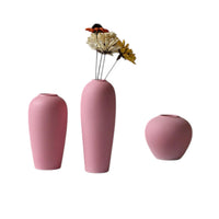 Hancai Simple Vintage Nordic Modern Flower Ceramic Nordic Standing Flower Ceramic Vase With Artificial Plants for Home Decor