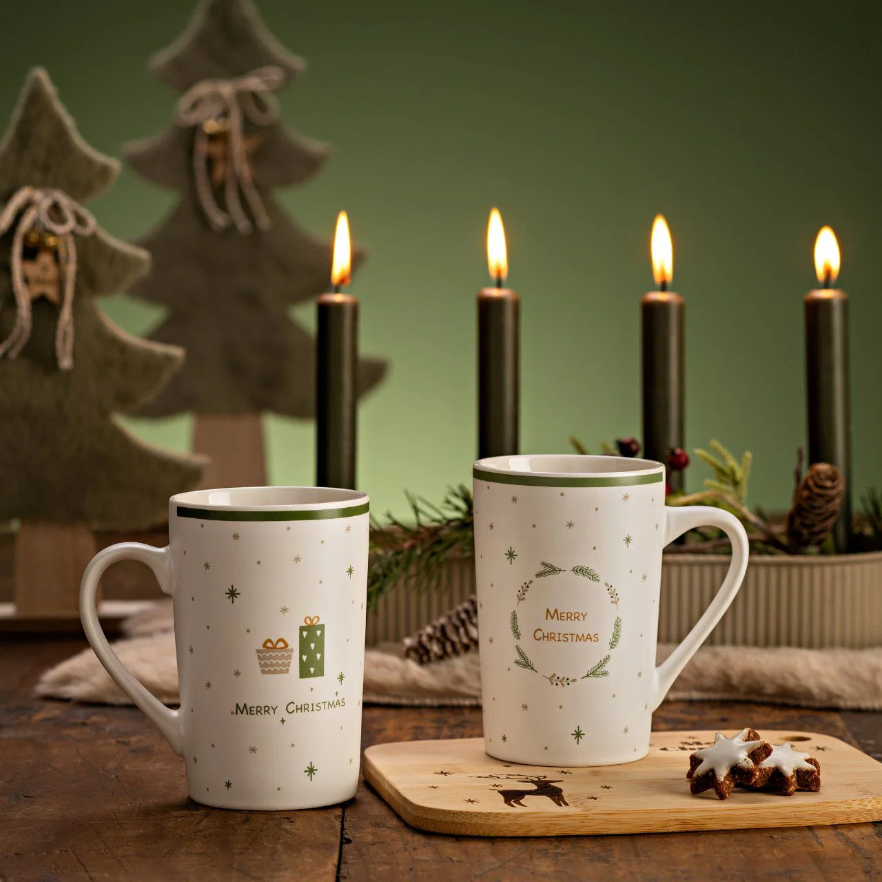 Hancai Merry Christmas mug made of porcelain