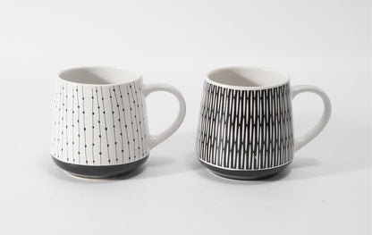 Hancai  Silk Screen Mug  with Unglaze Foot